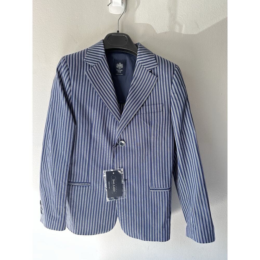 Dal Lago New Boys Teen GIACCA PLYMOUT WOVEN STRIPED BLAZER Sz: 10 RTL: $330